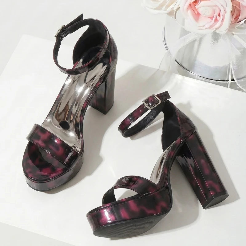 NEW High Heels Sandals Summer Sexy Ankle Strap Open Toe Party Dress Platform Gladiator Women Shoes Platform Sandals
