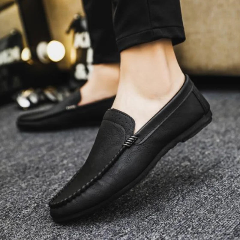 Black Leather Casual Social Shoe for Men Brown Cheap Clearance Liquidation New Dress Shoes Man Official Legitimate Gentleman 39