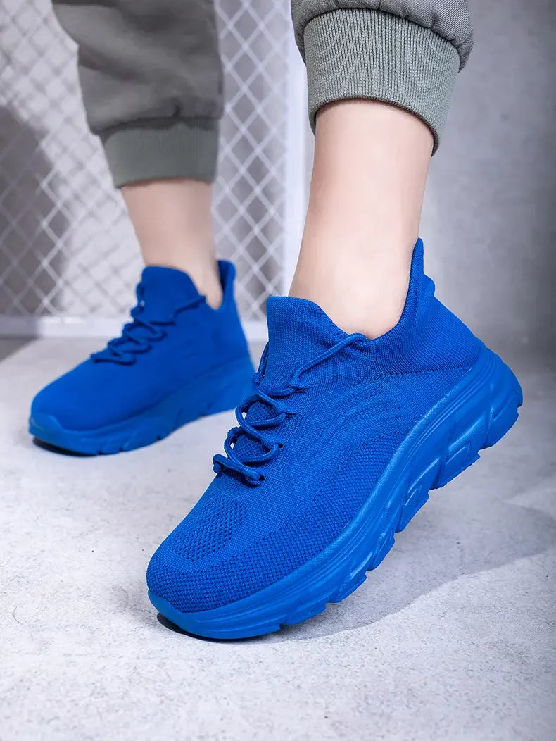 Men's Gray Running Shoes - Breathable Mesh Lace Cushioned Flat Boots Lightweight Sports Training Shoes Casual Style Design Shoes