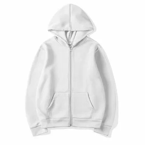 Men's and Women's Universal Warmth Trendy Zippered Hooded Sweatshirt - Fall/Winter Style - Men's - New Long-Sleeved Hooded Sport BAZAARHUBO