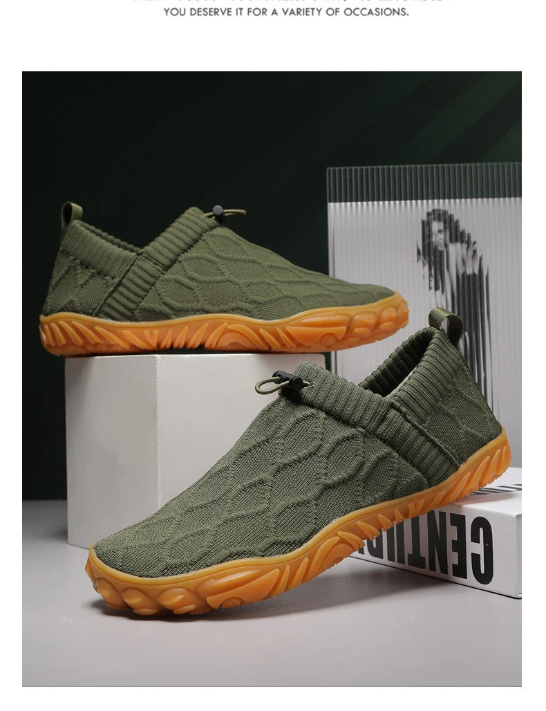 Minimalist Men's Barefoot Shoes Anti Slip Breathable Knitting Walking Shoes for Men Wear-resistant Lightweight Running Sneakers