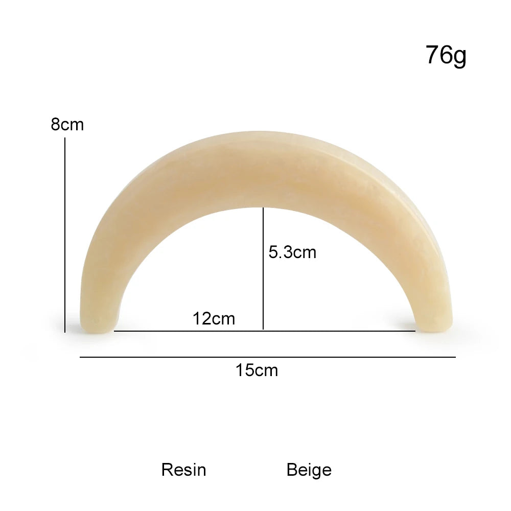 2/4/6PCS High Quality Semi-circular Resin Handle C-Shaped Crossbody Bag Removable Handle with Double Holes DIY Wallet Making