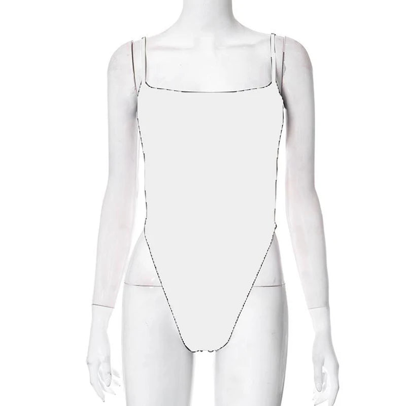 Sexy Vintage Hottie Fashion Bodysuit 2000s Streetwear Tops New Women Slim Short Patchwork Backless Pure Colour Hollow Jumpsuit