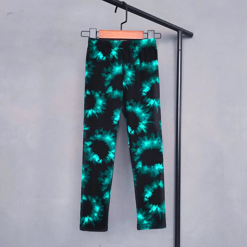 Children Kids Baby Girls Leggings Autumn Print Flowers Cartoon Leopard Pattern Girl Pants