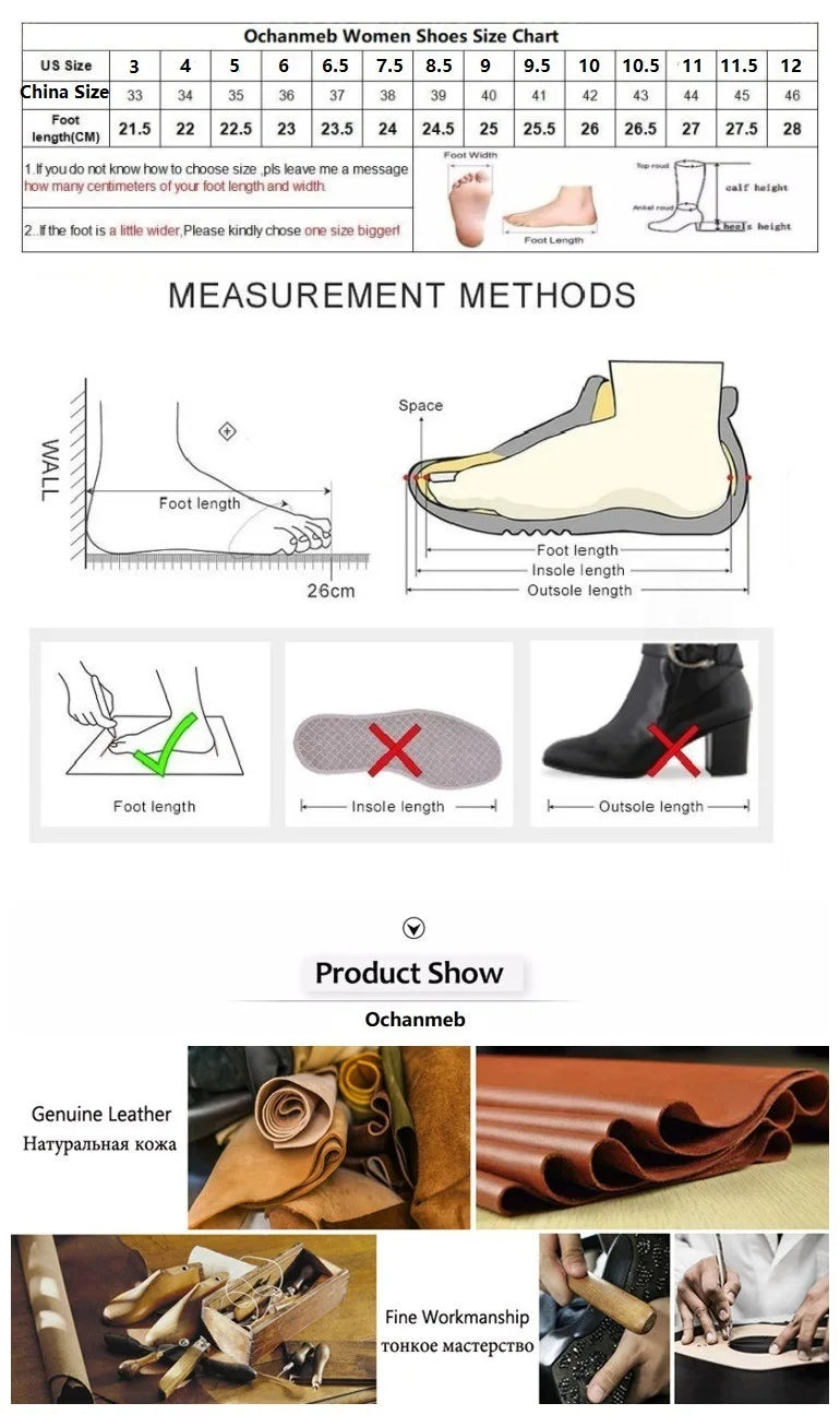 Ochanmeb Natural Leather Loafers Flat Shoes Women Brand Metal Chain Round Toe Slip-ons Flats Ladies Casual Creepers Moccasins 40