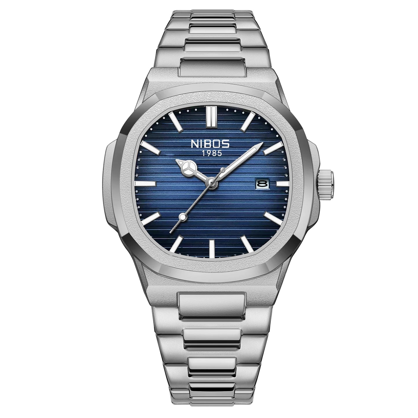NIBOSI Men Watches Analog Quartz Stainless Steel Military Watches for Men Waterproof Business Classic Design Date Wrist Watch