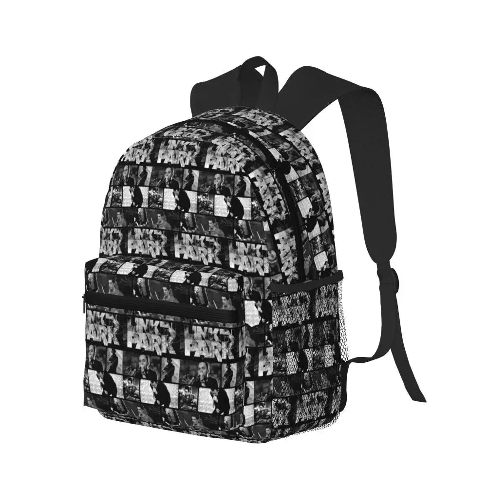 L-Linkin-S P-Park-S Band Student Backpack School Bag Hiking Travel Daypack for Boys Girls Fashion Bookbag Shoulder Bags