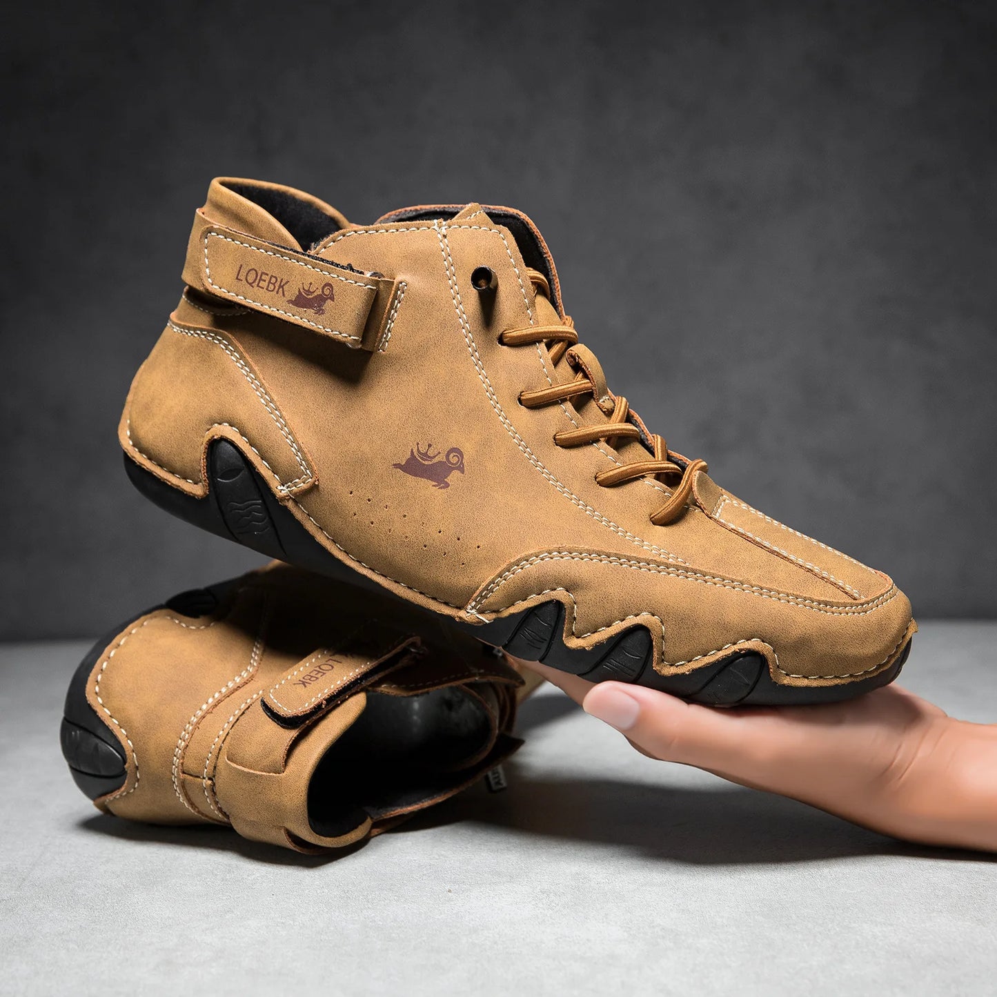 LDECK Leather Casual Shoes Sneakers for Men Fashion Outdoor Walking Loafers Shoes Comfortable Footwear Luxury Man Boots 2025 New