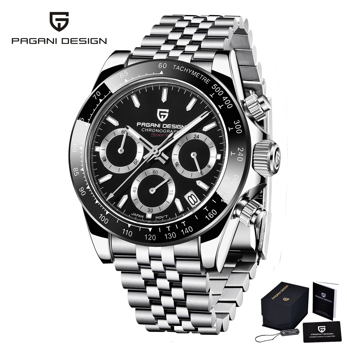 2026 New PAGANI DESIGN Rose Gold Chronograph Men's Watches Luxury Quartz Watch For Men Automatic Date Stainless steel Wristwatch
