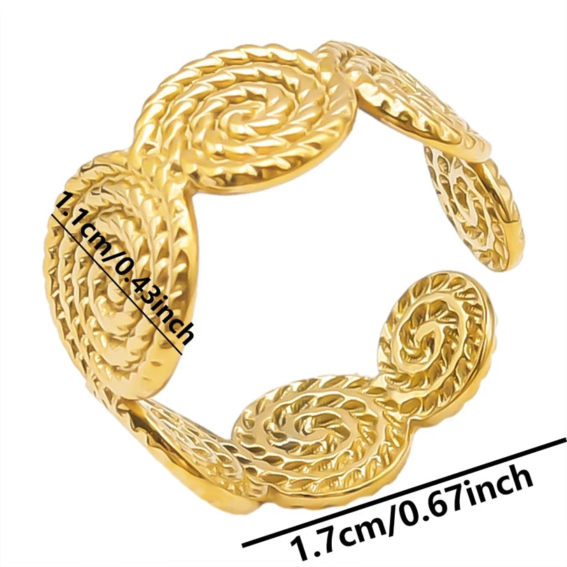 Fashion 5pcs/lot Marine Jewelry Sea Animals Conch Starfish Shell Rings Stainless Steel Rings Jellyfish Scallop Oceans Women Gift