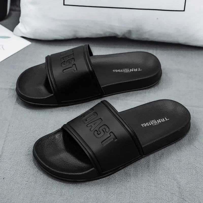 Summer Men Slippers Indoor Home Slides Bathroom Shoes Outdoor Garden Shoes Massage Clogs Male Beach Slippers Flip-Flops Mules 48