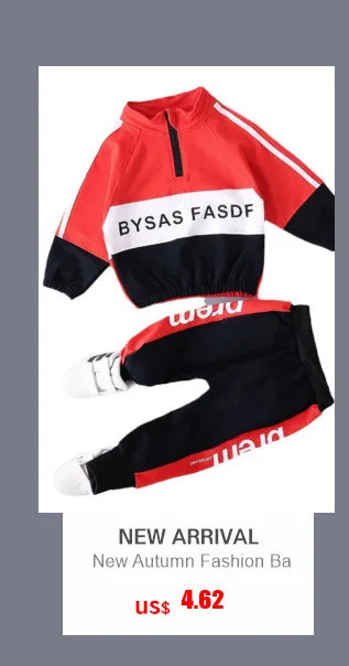 Fashion Children Boys Girls Clothing Suit Spring Autumn Baby Cotton Jacket Pants 2Pcs/Sets Infant Casual Outfits Kids Tracksuits