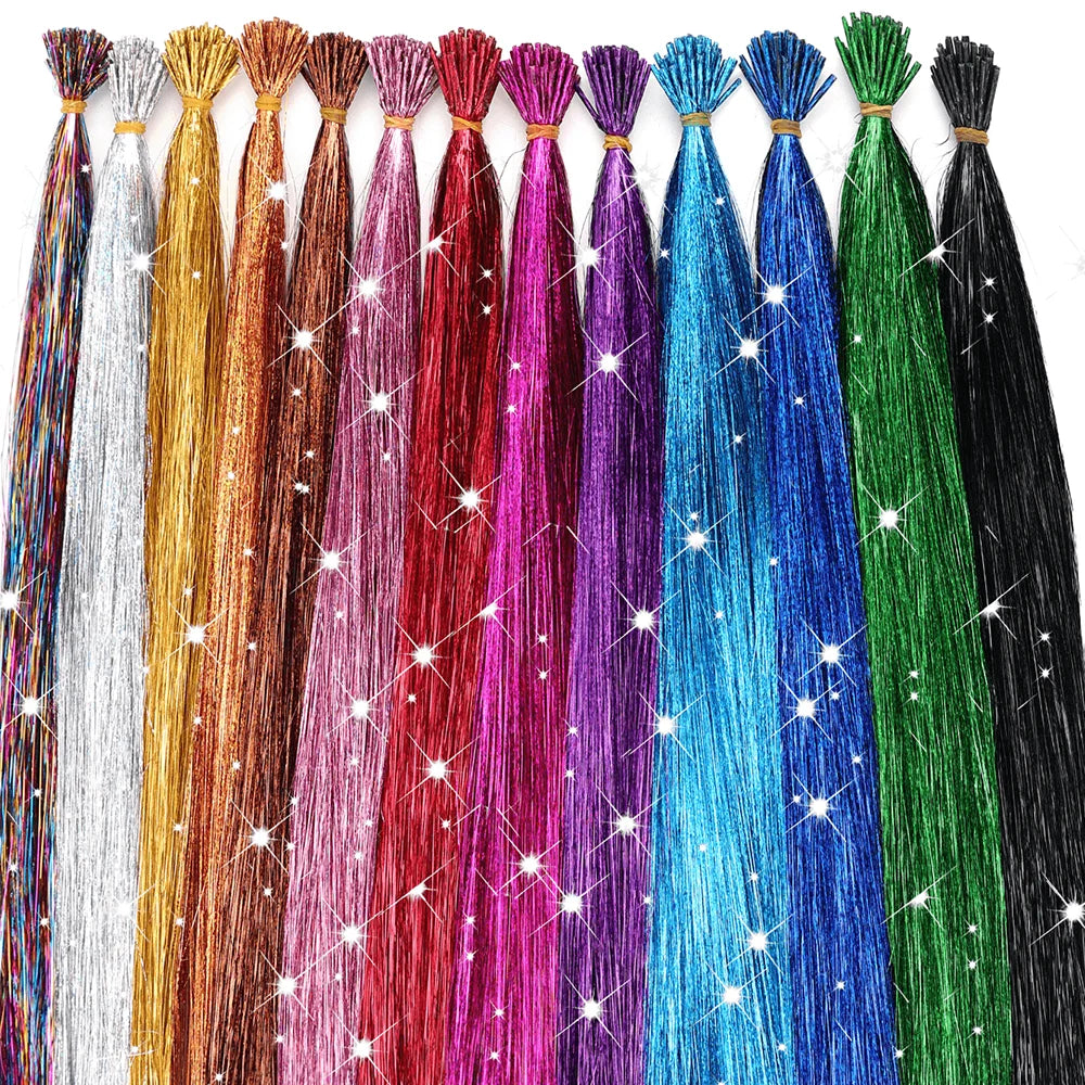 Synthetic Sparkling Heat-Resistant Fairy Hair Extensions  Kit with Fairy Hair & Girls, Perfect Party Accessories