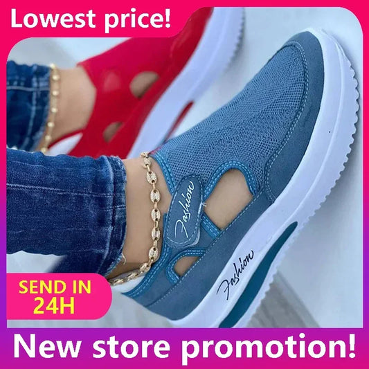 Shoes Womens Sneakers Female Casual Shoes 2025 Summer New Breathable Mesh Ladies Sport Shoes Vulcanized Women Platform Sandals