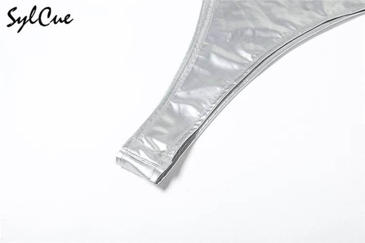 Women's Slim Fit Jumpsuit Bodysuit Polyester Elastane Reflective Transparent