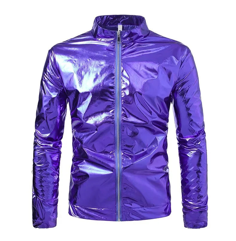 Unisex Jacket and Long Pants Tracksuit Stand Collar Sports Suit 2 Piece Set Men Women Cosplay Stage Performance Dance Costumes