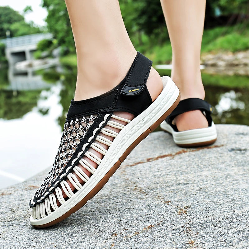 Summer Hand-woven Men's Sandals Fashion Men Casual Shoes Brand Designer Sneakers High Quality Outdoor Beach Sandals Men Shoes