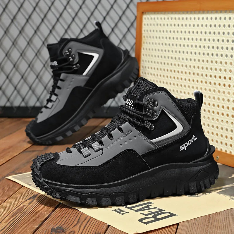 Men's Large Size Versatile Mountain Climbing Anti-slip Wear-resistant Outdoor Casual Trendy Spring Lightweight Dad Shoes