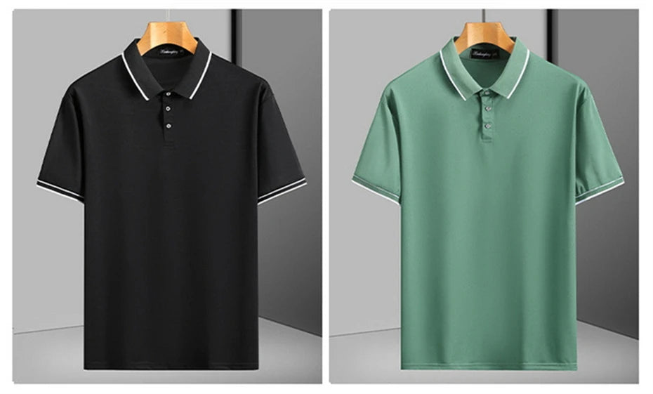 13XL Plus Size Polo Shirt Summer Short Sleeve Polo Shirts Men Fashion Casual Breathable Shirts Male Summer Tops 12XL 13XL
