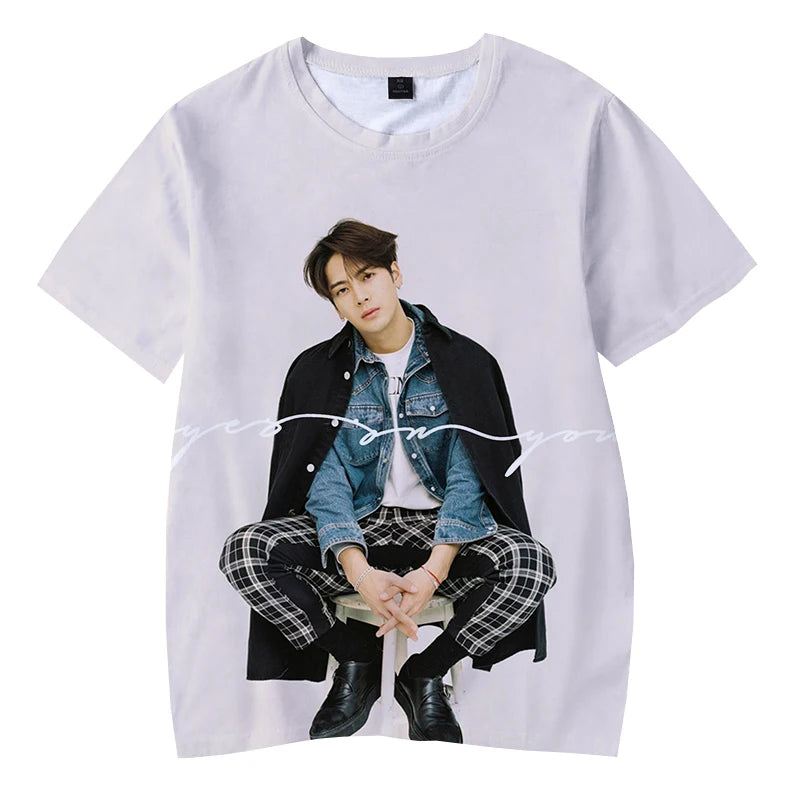 Newest Jackson Wang 3d Print T-shirt Unisex Kids Children's Round Neck Casual Sweatwear Kpop GOT7 Men Women Fashion Oversize Tee