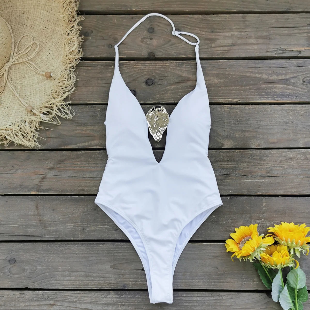 Sexy Deep V Neck Swimsuit With Skirt Women 2 Pcs Suits 2025  High Leg Backless Swimwear Fashion Female Holiday Beachwear Outfits