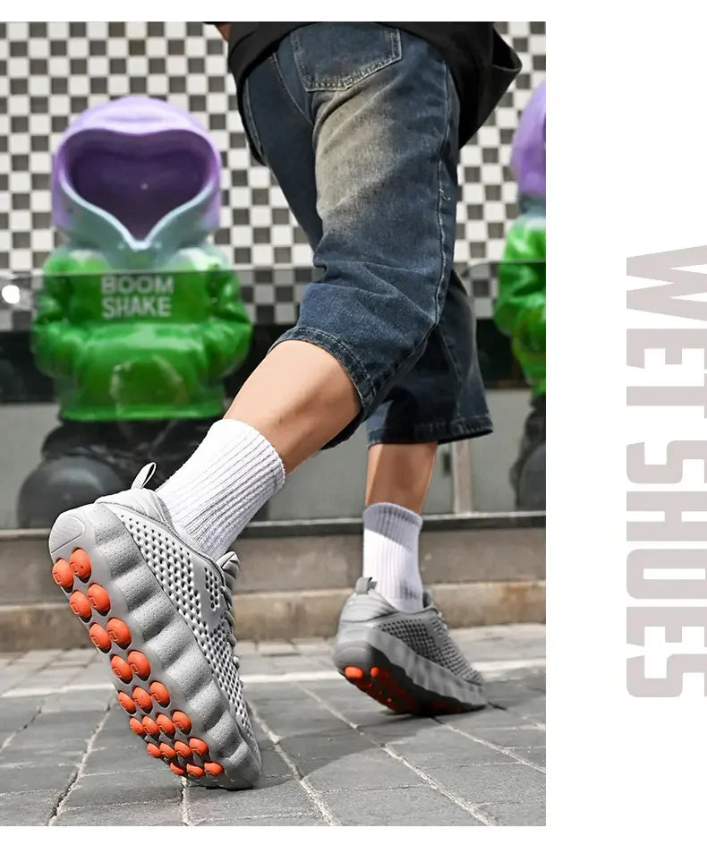 2026 Men's summer lightweight sports shoes, fashionable solid color versatile casual lace up  men's shoes