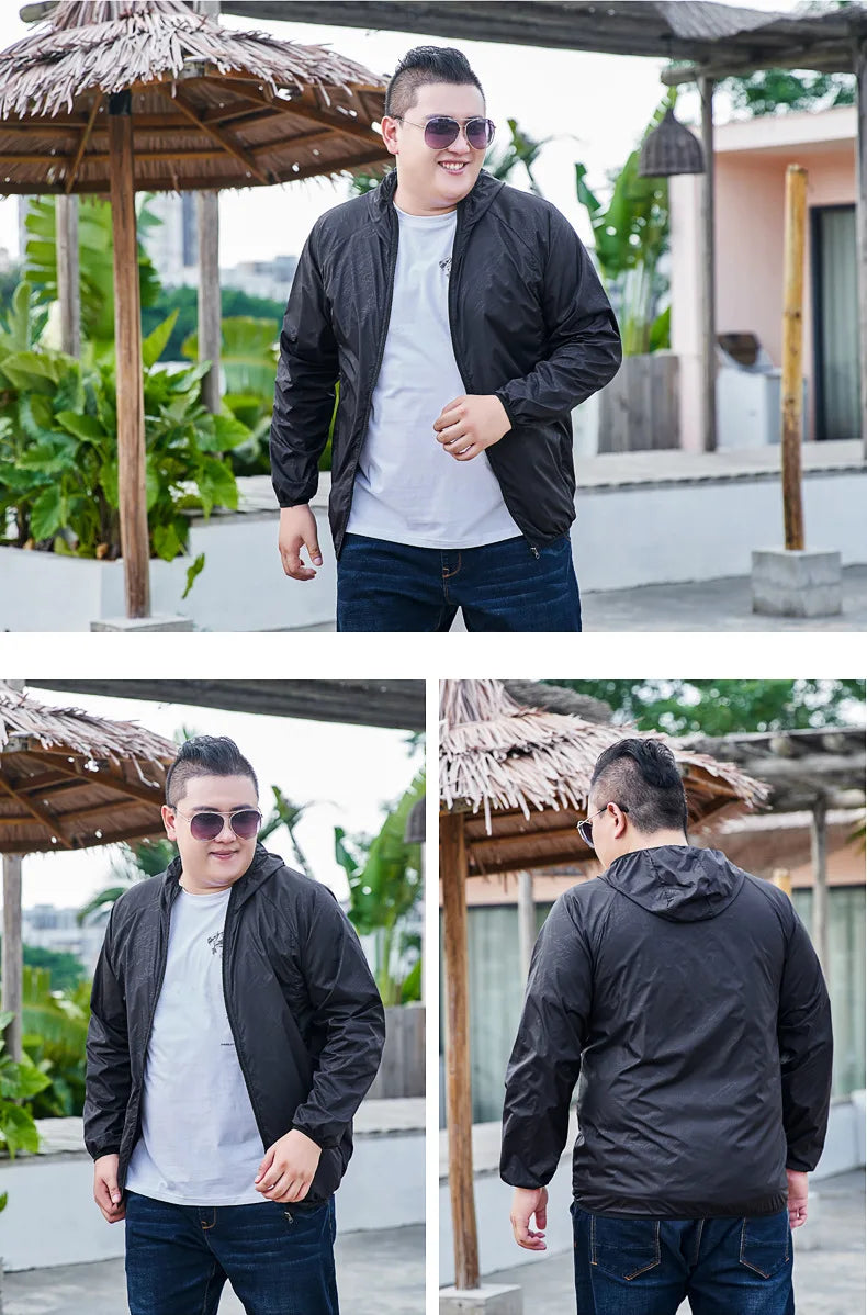 11XL Large size sun protection clothing men's summer thin plus sun protection clothing outdoor quick dry jacket 10XL 9XL 8XL