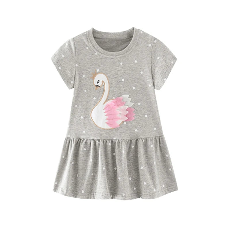 Dresses with collar baby girls clothing dresses horse girls Princess Flower Girl Dress Summer Tutu Wedding Birthday Party Dress