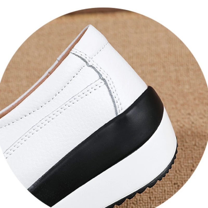 Spring Women's Loafers Comfortable Female Vulcanized Shoes Wedge Moccasin Orthopedic Slip-on Platform Shoes for Women Zapatillas