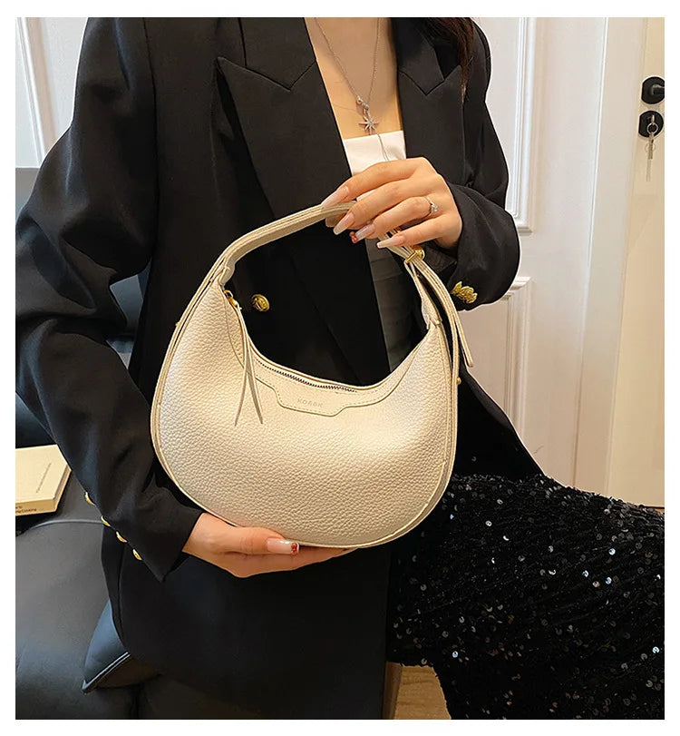 Women Underarm Bag Fashion Hobos Half Moon Saddle Shoulder Bags Luxury Pu Leather Crossbody Bag Phone Purses 2024 Commuting Bags