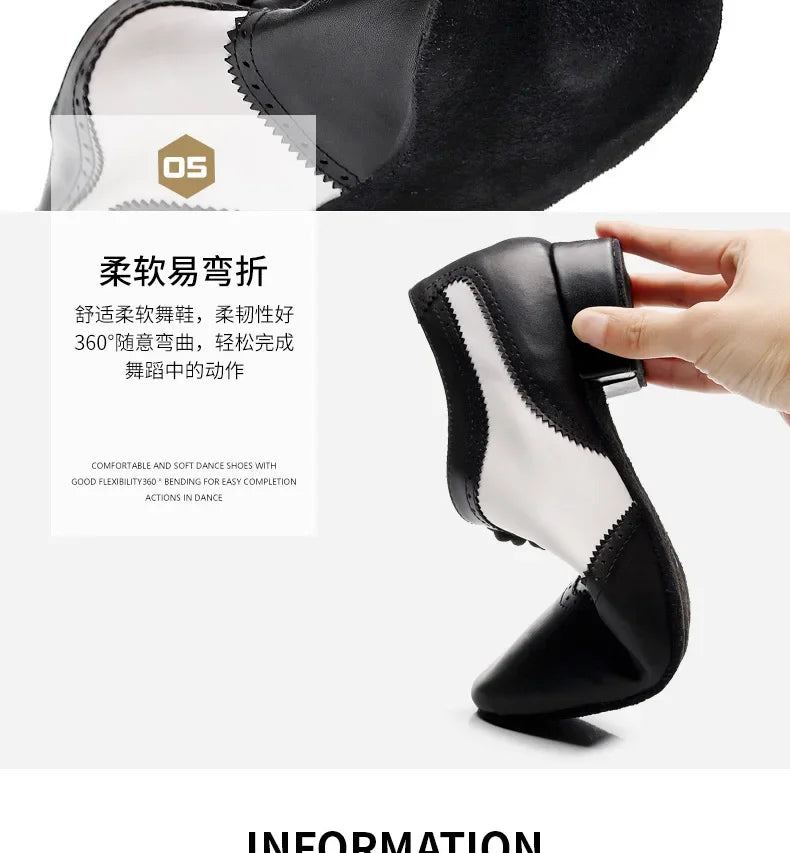 Men Soft Cow Leather Dance Shoes Male Genuine Leather Jazz Latin Shoes Man Waltz Modern Ballroom Dance Shoes Stage Foot Wear