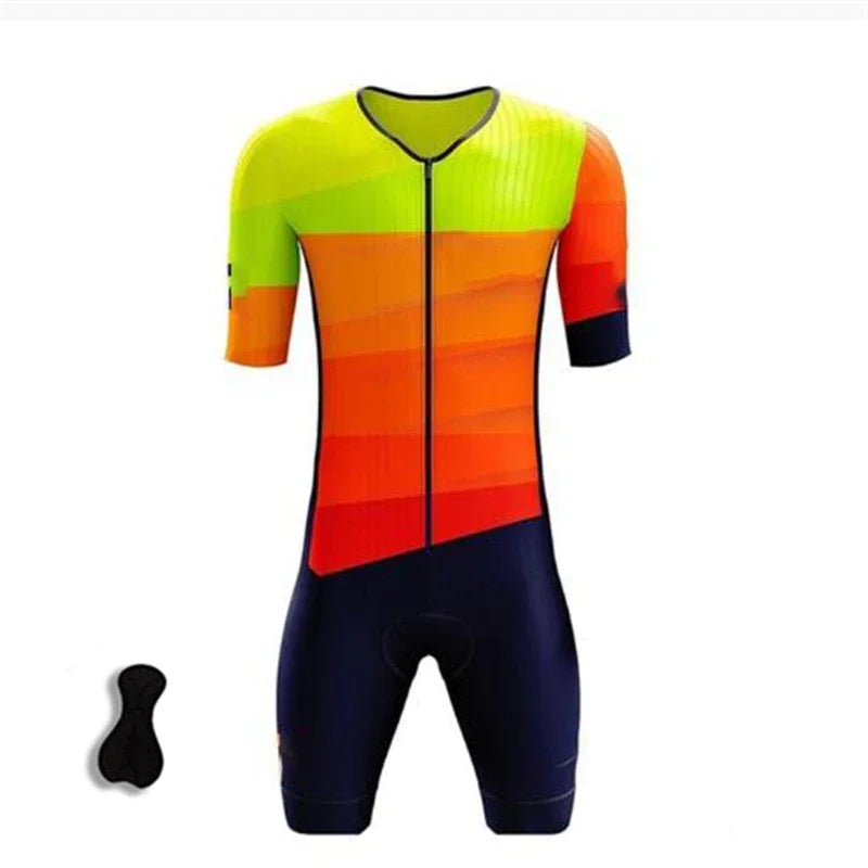 Wholesale Man's Custom Team Cycling Clothing Design Professional Cycling Jersey Triathlon Jumpsuit ,  Running  Clothing Jumpsuit