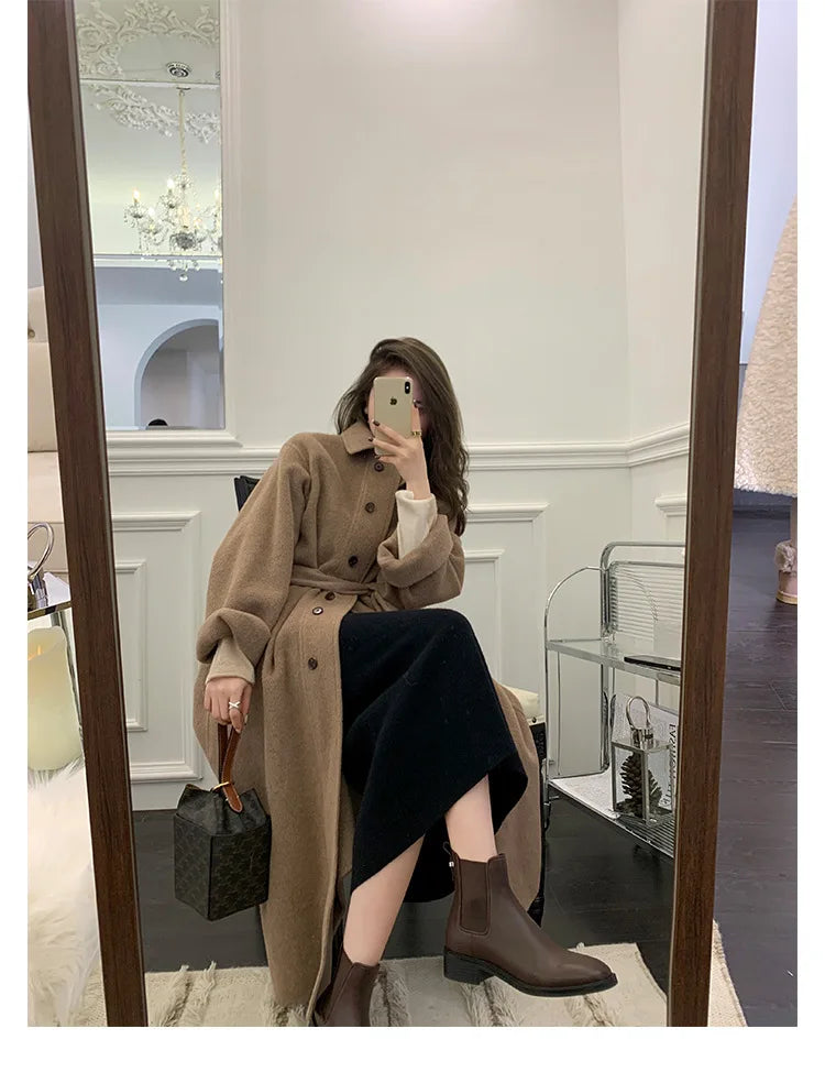 2026 Autumn/Winter Ankle Boots Women Basic Chelsea Botas Mujer Low Thick Heels Short Booties PU Leather Slip On Stretch Botines