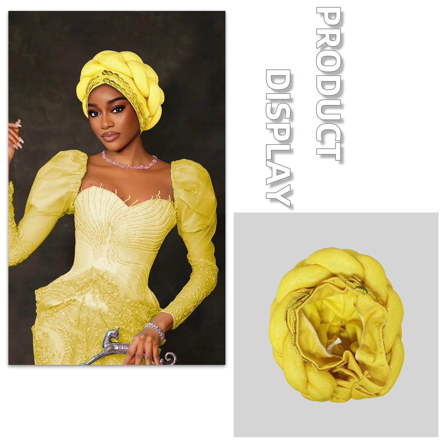 Fashion Hats for Women African Headtie Turban Auto Gele Head Wraps Cap Wedding Party Muslim Hijab Bonnet Headscarf Nigeria Geles