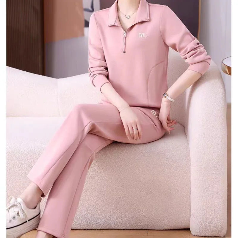 2025 Spring and Autumn New Women's Casual Sports Fashionable Young and Beautiful Two-Piece Set