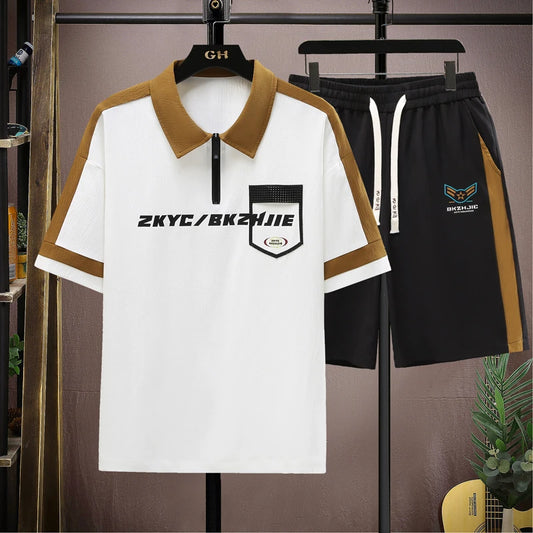 Fashion Men's Sets 2026 Summer Streetwear Loose Short Sleeve T-Shirts & Pants Tracksuits Youth Casual Top Tees & Jogger Clothing