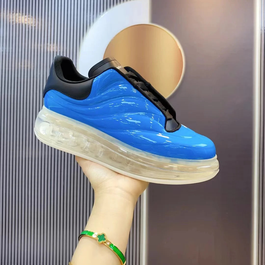 Handcrafted Leather Casual Sneakers Man Platform Trainers Unisex Originality Flat Loafers Men's Footwear