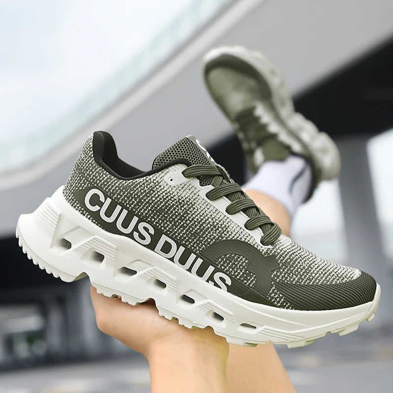 Men's Running Shoes Outdoor Couple Trainer Race Sneakers Off-road Shoes Cushioning Jogging Non-Slip Breathable Mesh Luxury Shoes