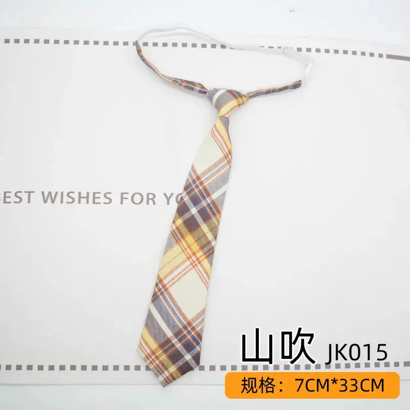 Trendy JK Ties Bowtie Women College Student Collar Neckwear Daily Shirt Accessories Cotton Plaid Bowknot Lolita Girls Lazy-tie BAZAARHUBO
