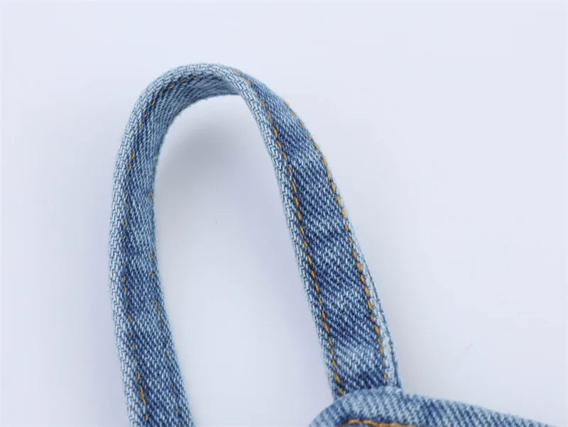 2025 Spring/Summer New European and American Style Women's Fashion Sexy Spicy Girl Versatile Strap Denim Top