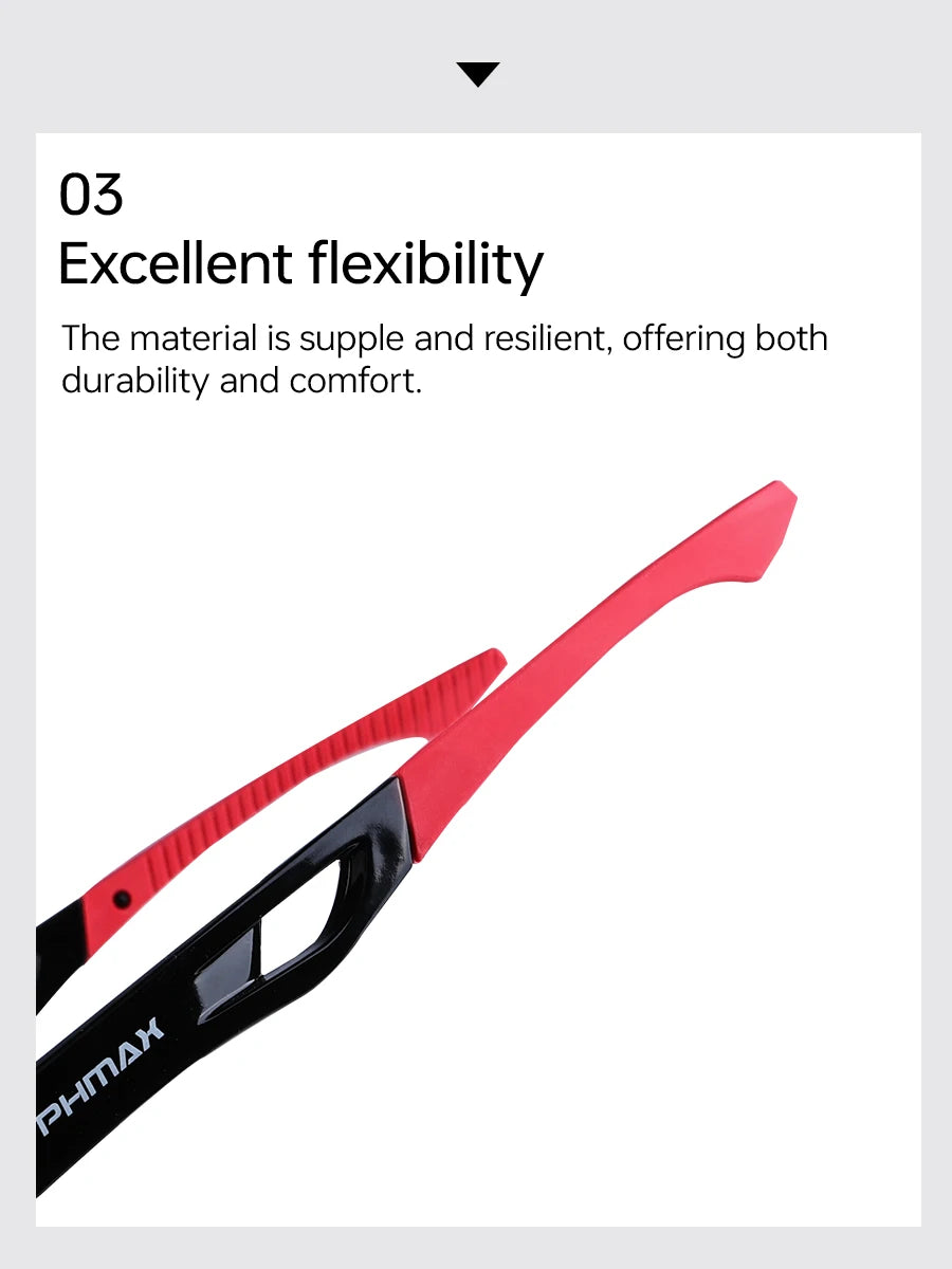 PHMAX Polarized Cycling Glasses Men's Woman Bike Bicycle Polarized Sunglasses 2026 MTB Road Racing Lightweight Flexible Goggle