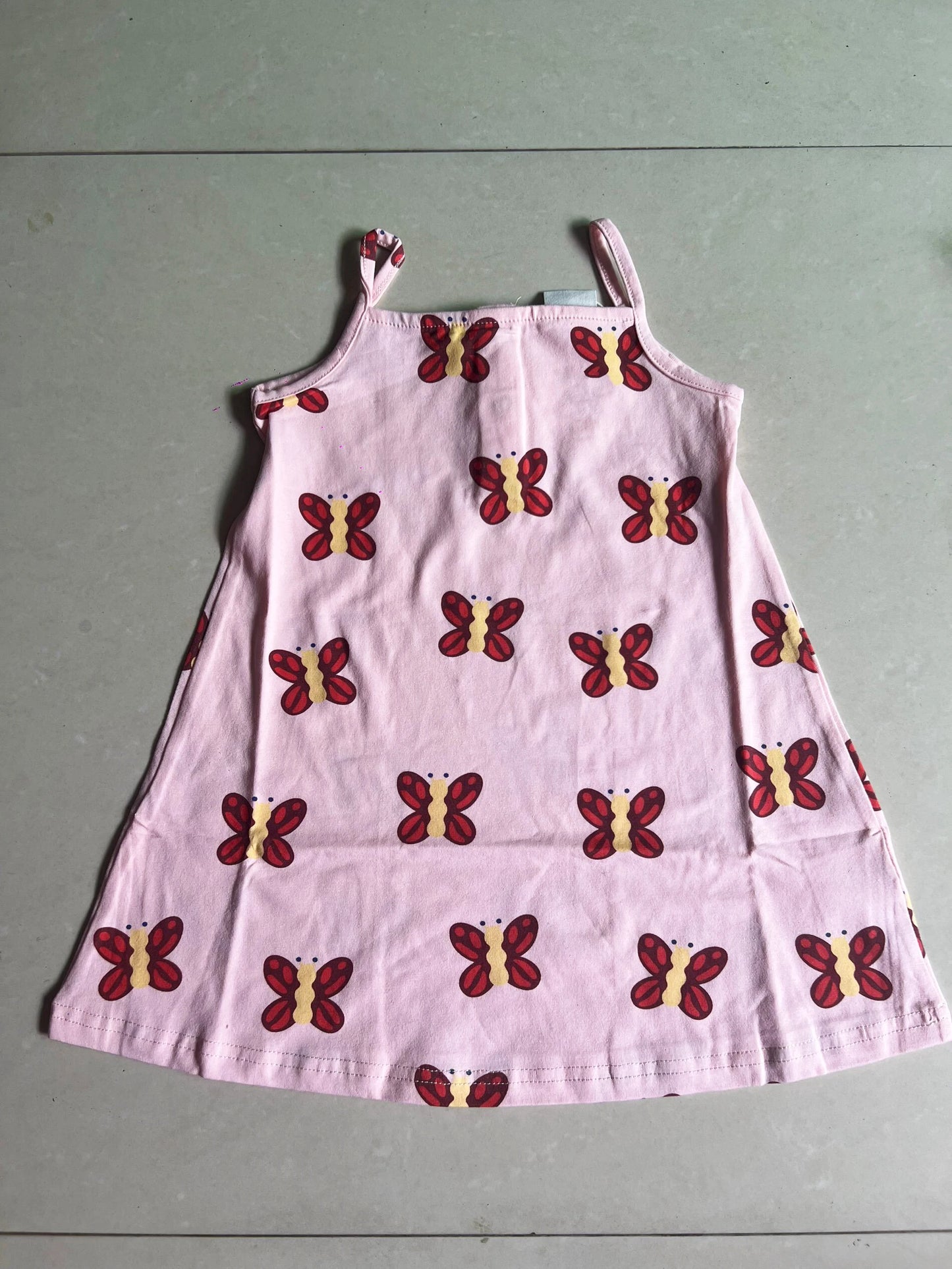 kids dress SS26 new SUMMER girls cute print Denim dresses