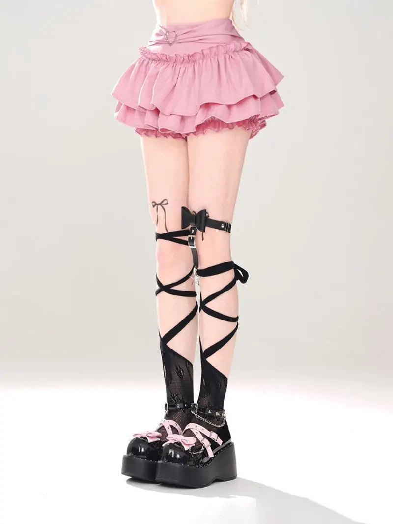 Skirts Women Ruffles A-line High Waist Chic Design Unique Korean Fashion Streetwear Gothic Summer Sweet Hot Girls Prevalent Y2k