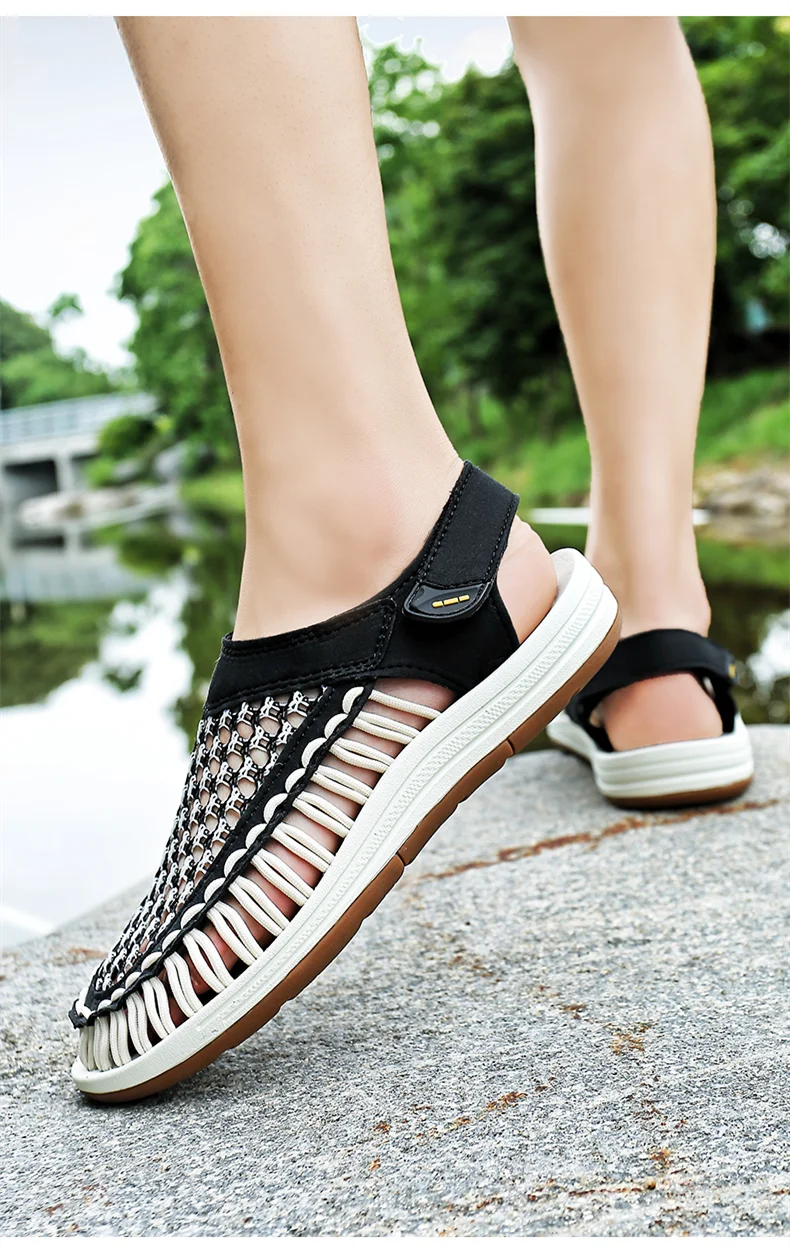 Summer Hand-woven Men's Sandals Fashion Men Casual Shoes Brand Designer Sneakers High Quality Outdoor Beach Sandals Men Shoes