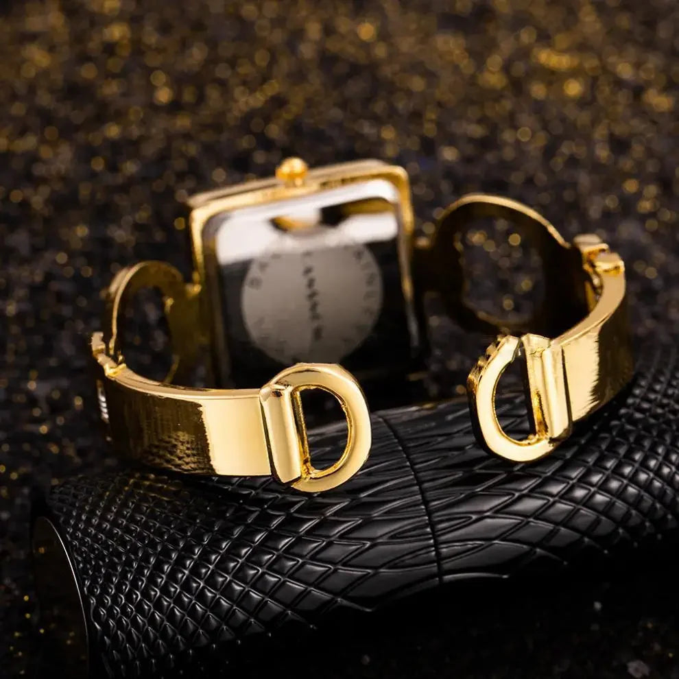High Quality Fashion Women's Gold Watch Bangle Bracelet Stainless Steel Luxury Watches  Women Ladies Quartz Wristwatch Relogio