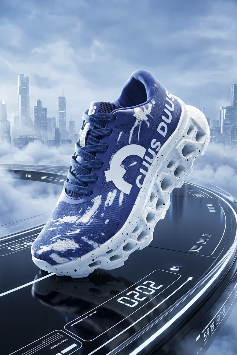 Running Shoes for Men Women Hollow Perforated Cushion Shock Absorbing Outdoor Hiking Sneakers Casual Chunky Walking Trainers