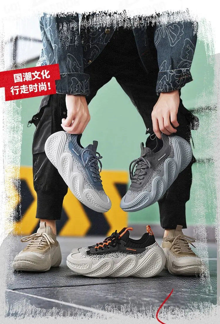 Warrior Original Brand Sports Shoes Summer Breathable Mesh Lightweight Running Shoes Wear-resistant Non-slip Casual Sneakers