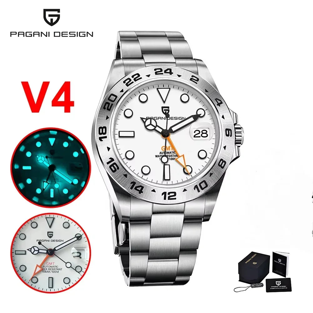 2025 PAGANI DESIGN DG5833 GMT Automatic Mechanical Watches Men Sports Diving Swim Stainless Steel 100mm Waterproof Reloj Hombre