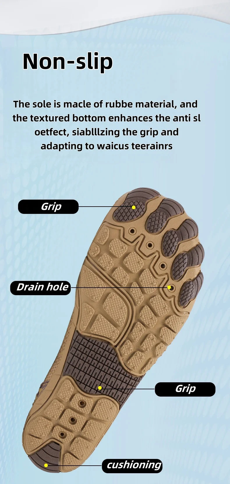 Men's and Women's Water Shoes, Barefoot Shoes, Quick-drying Shoes, Beach Water Shoes, lightweight Sports Shoes,Surfing, Fishing