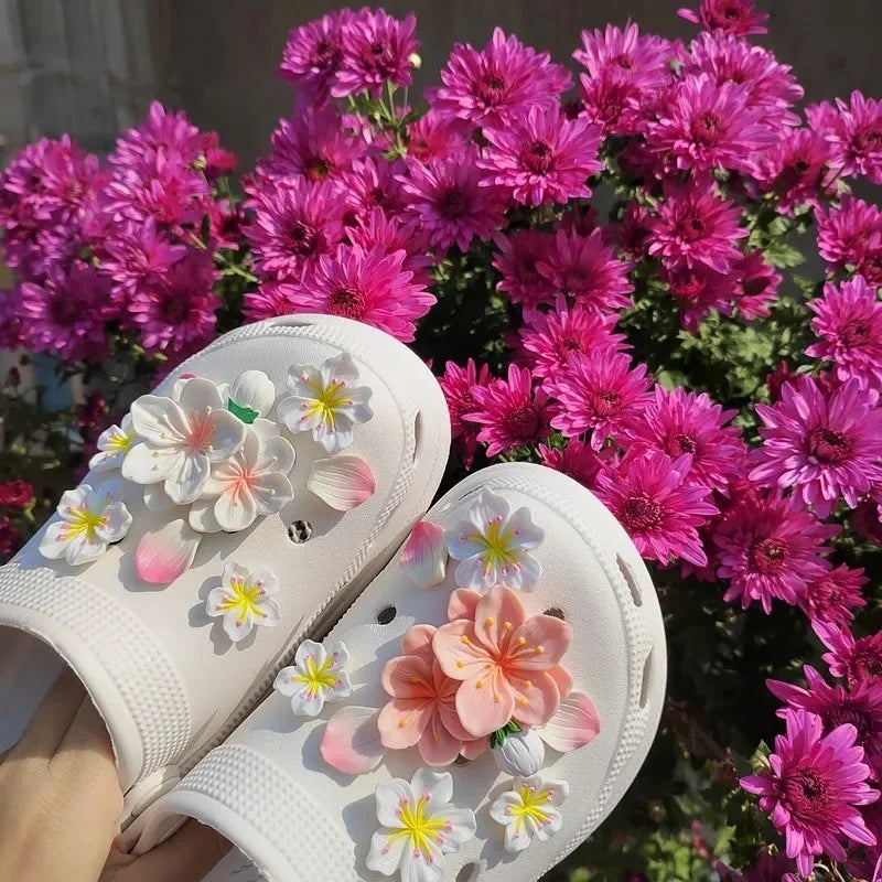 New Hot Fashion shoe Charms for Creative Branches and Flowers Clogs Shoe Buckle Cute shoe Accessories Decoration for Girls Gift